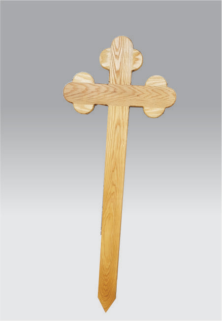 Orthodox cross. Made from solid ash. Dimensions 138cm x 46cm. Thickness: 3cm